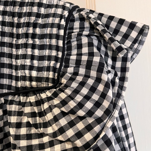 Gingham Long Sleeve Cotton Blouse - Picture 10 of 11